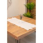 abidehanım Ahbej | Naturel Keten Çift Fırfırlı Runner 40 x 110