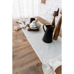 abidehanım Runner Naturel Keten Fırfırlı Vintage 40x110 Cm