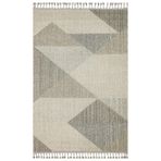 Abilene Gri Geometrik Modern Geometrik Etnik Desenli Boho Makinada Yıkanabilir Hafif Hav Toz Vermez Leke Tutmaz Kaymaz Taban Dijital Makine Baskı Halı Oturma Odası Salon Yolluk Koridor Mutfak Halısı