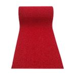 Abk Plastik 100x650 cm Kıvırcık Kırmızı Kaymaz Kaydırmaz Halı