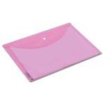 Abka A4 Şeffaf Pembe Çıtçıtlı Dosya