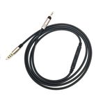ABLET Audio Technica ATH-M50x, ATH-M40x, ATH-M70x Kulaklıklar, Uzaktan Ses Kontrolü ve Mikrofon ile Uyumlu Yedek Kablo, iPhone ile Uyumlu, iPad ile Uyumlu, Apple Cihazları ile Uyumlu