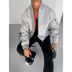 Abluka Online Erkek Basic Bomber Ceket Gri