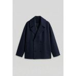 Abluka Online Erkek Oversize Kruvaze Kaban %40 Pamuk %40 Polyester %20 Akrilik Lacivert Casual Günlük Stil - XL