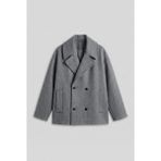 Abluka Online Erkek Oversize Kruvaze Kaban Koyu Gri %40 Pamuk %40 Polyester %20 Akrilik Rahat Siluet