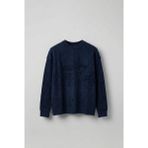 Abluka Online Erkek Oversize Lacivert Yumuşak Dokulu Kazak Bisiklet Yaka Casual Stil