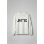 Abluka Online Erkek Oversize Limited Kabartma Baskılı Triko Kazak Ekru - 2XL