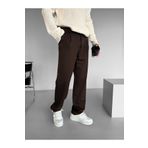 ablukaonline Erkek Baggy Fit Beli Lastikli Rahat Pantolon Kahverengi