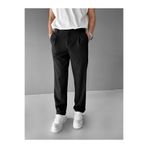 ablukaonline Erkek Baggy Fit Beli Lastikli Rahat Pantolon Siyah