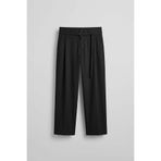 ablukaonline Erkek Baggy Fit Kemer Detaylı Gabardin Kumaş Pantolon Siyah