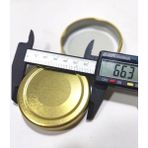abnturk 10 Adet 63 mm Uzun Etekli Geniş Kenar Metal Konserve Kavanoz Kapağı DIŞ:66MM-IÇI:63MM 25 Yıl Garanti