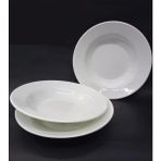 abnturk 12 Adet Beyaz Melamin Çukur Yemek Tabağı 21X3CM Haşlama,kurufasulye Hesaplı Sulu Yemek Kabı Kaliteli