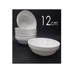 abnturk 12 Adet Beyaz Melamin Ekonomik Çorba Kasesi 12x5cm Tas Hesaplı Yoğurt Hoşaf Sütlaç Aşure Aşcı Kabı