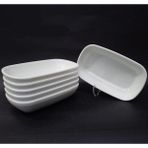 abnturk 12 Adet Beyaz Melamin Kayık Tabak 13X8CM Miniboy Kahvaltı Tabağı Günübirlik Hesaplı Meze Çerez Sosluk