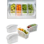 abnturk 3 Adet Dolap İçi Düzenleyici Organizer 29X14 Yükseklik:17 cm Çok Amaçlı Mutfak Rafları