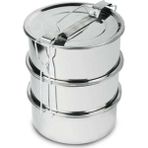 abnturk 3 Lü Sefer Tası (12X6 Cm) - Gri