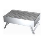 abnturk 30*50 cm Galvaniz Katlanılabilir Ayaklı Tel Izgaralı Mangal (Portatif Mangal)