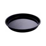 abnturk 36 cm Emaye Fırın Tepsisi,büyük Boy Yuvarlak Çinko Tepsi 36x6CM Emaye Börek Baklava Tepsisi - Siyah