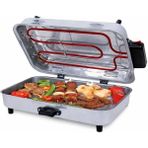 Abnturk 38 cm Standart Boy Elektrikli Izgara Dumansız Mangal Elektrikli Barbekü 4 Şişli - Gri