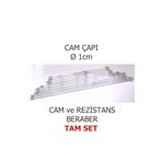abnturk 39Cm Quartz Cam Şömine Soba Rezistansı 600W Taş Başlıklı Set, Tek Ebat, 39abn2610251840, Şeffaf, Erkek