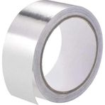 abnturk 5 Metre Alümınyum Folyo Bant Extra Güçlü Metal Folyo Yapıştırıcı Metalik Gri Yanmayan Izole Bantı
