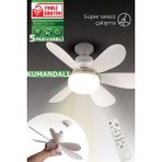 Abnturk 5 Pervaneli Işıklı Uzaktan Kumandalı Yer Tavan Duvar Vantilatörü Süper Sessiz Çalışan Tavan Fanı Çok Fonksiyonlu LED Işıklı Uzaktan Kumanda ile Hız Işık Ayarlı Salon Yatak Odası Ofis Tipi Vantilatör - Beyaz