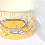 abnturk 50 Adet Sızdırmaz Kapaklı Derin Tabak Kağıt-Karton Çorba Kâsesi 16OZ Isı Korumalı Şeffaf Kapaklı Tas
