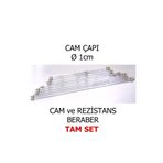 abnturk 55cm Quartz Cam Rezistans Tel Set Şömine Soba Yedek Parça, Tek Ebat, 55abn2610251840, Şeffaf, Erkek