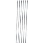 abnturk 6 Adet Tavuk Kanat Kebap Şişi 60 x 7 cm Barbekü Mangal Şiş Set Metal Üzeri Paslanmaz Galveniz Kaplı