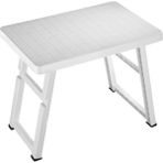 abnturk 70x47x56cm Portatif Katlanır Masa Beyaz Büyük