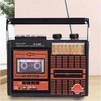 abnturk Bluetoothlu Kasetçalar Teyp USB Sd Kart Özellikli Aux Bağlantılı Yeni Nesil Antenli Retro Mp3 Radyo - Kahverengi