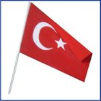 abnturk Büyük Boy 45X30CM Sağlam Kumaş Türk Bayrağı - Kırrmızı