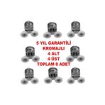 abnturk Cam Duş Kabin Tekerlek 8 adet Krom Rulman Set Duşakabin Teker Takımı Süper Tekerlek Sistemli Ayak
