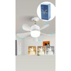 Abnturk E27 Duy Uyumlu 3’ü 1 Arada 5 Kanatlı LED Fan Ampul Kumandalı 82W Sivrisinek Kovucu 3 Kademe Hız 52CM - Renkli
