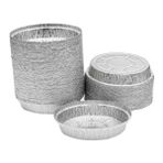 abnturk Fırına Girebilir 13X3CM Alüminyum Künefe Kabı 100'LÜ Kapaksız Yuvarlak Folyo Kap - 13 cm