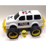 Abnturk Fonksiyonsuz Plastik Oyuncak Araba 46cm Dev Tekerli Jumbo Polis Aracı 4x4 Jeep Süper Gösterişli Oyuncak
