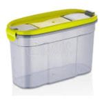 abnturk Goldex Erzak Kabı 2lt Plastık Çift Kapaklı Kilitli Iki Yönlü Tutma Kolaylığı 22X13,5CM Plastik - 2 lt - Gri