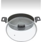 abnturk Kalın Granit Yanmaz Yapışmaz Basık Karnıyarık Pilav Tenceresi 24CM - Gri