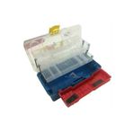 abnturk KatKat Takım Çantası 15'' Balıkçı Takım Çantası 17x31x15 Şeffaf 2 Raflı Extra Gözlü Prof Çanta