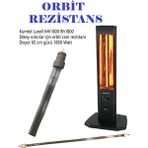 abnturk Kumtel Dikey Soba Orbit Modellere Orjinal Resistanz ile Şeffaf Cam Isıtıcı 1800W Rezistans 65CM Cam