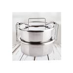 abnturk Paslanmaz Çelik 15CM 2li Sefer Tası 1,6 Lt 2 Kişilik Isıtmalı Yemek Taşıma Kabı 800ML X2 %100 Metal