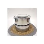 abnturk Paslanmaz Çelik 17X7CM 2 Kaplı Isıtılabilir Sefer Tası 2-3 Kişilik Yemek Taşıma Kabı 2.lt 1000ML x 2