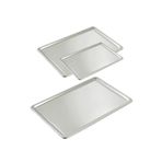 abnturk Paslanmaz Çelik Servis Sunum Tepsisi 40x25cm Pastane Tepsi Yaşam Boyu Garantili Ultra Lüks Rostfrei