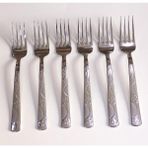 Abnturk Paslanmaz Çelik Yemek Çatalı Set Boncuk Md 20CM 6 Adet Orta Kalite Çatal Günlük Kullanıma Sofra Seti - Renkli