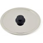 Abnturk Paslanmaz Çelikten 30cm Tavalar için Balık Tavası Kapağı net=29cm Bakalit Kulplu Balık Çevirme Kapak