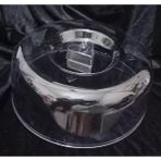 Abnturk Pasta Kek Tabağı İçin Şeffaf Fanus Kapak Kırılmaya Dayanıklı Plastik 26 cm