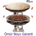 abnturk Piknik Tüpüne Takılan 45CM Katmer ve Saç Kavurmalık Portatif Tüplü Saç Ocak, Hem Saç ,hem Ocak - Siyah