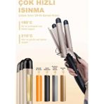 abnturk Profesyonel Seramik 3'lü Su Dalgası Saç Maşası&şekillendirici