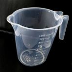 Abnturk Şeffaf Kırılmayan Plastikten Kulplu Sürahi Tipi 1 Litre Ölçü Kabı