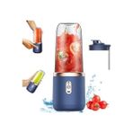 Abnturk Taşınabilir Meyve Sıkacağı Blender 6 Bıçaklı 300 ml 2 Bardaklı USB Şarj Edilebilir - Mavi